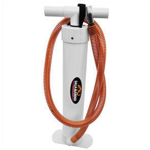 Salamander 4&quot; Short Barrel Pump all white design with burnt orange air tube.