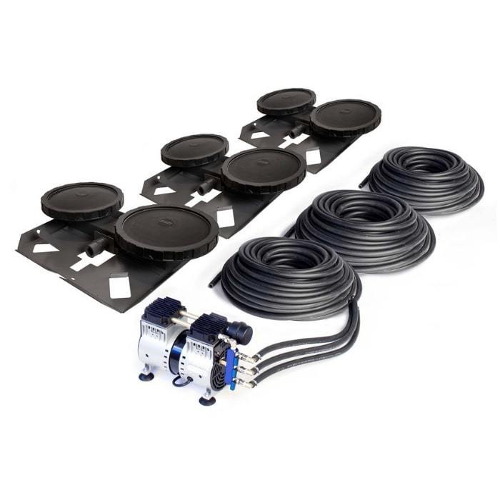 Scott Aerator Bubble Pro Max Sub-Surface Aerator display image with all diffusers, hose, and compressor.