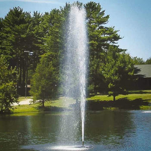 Scott Aerator Gusher 1 1/2 HP Floating Pond Fountain is a one of kind floating fountain.  This floating water fountain is easy to setup and brings endless joy.  Shown here in a park or golf course setting.