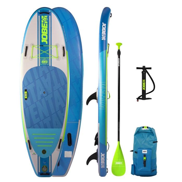 Jobe Venta 9.6 Inflatable Paddle Board Package with Paddle, Pump, Leash, and Bag