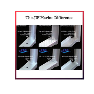 JIF Marine DJV Stationary Dock Ladders have better welds than the leading competitor.