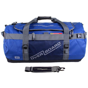 This is the 90-litre Blue Overboard Adventure Weatherproof Duffel Bag.