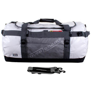 This is the 60-litre White Overboard Adventure Weatherproof Duffel Bag.