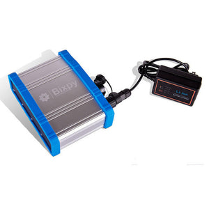 PP-77-AP 12V Outdoor Power Bank connected to the changer
