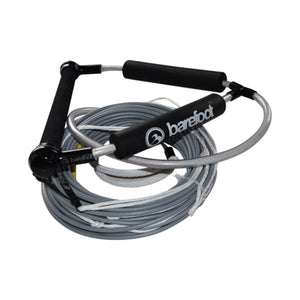 Barefoot SILVER SPECTRA ROPE W PVC & FLOAT CORE 100 LONG WITH 15 WAKE HANDLE COMBO