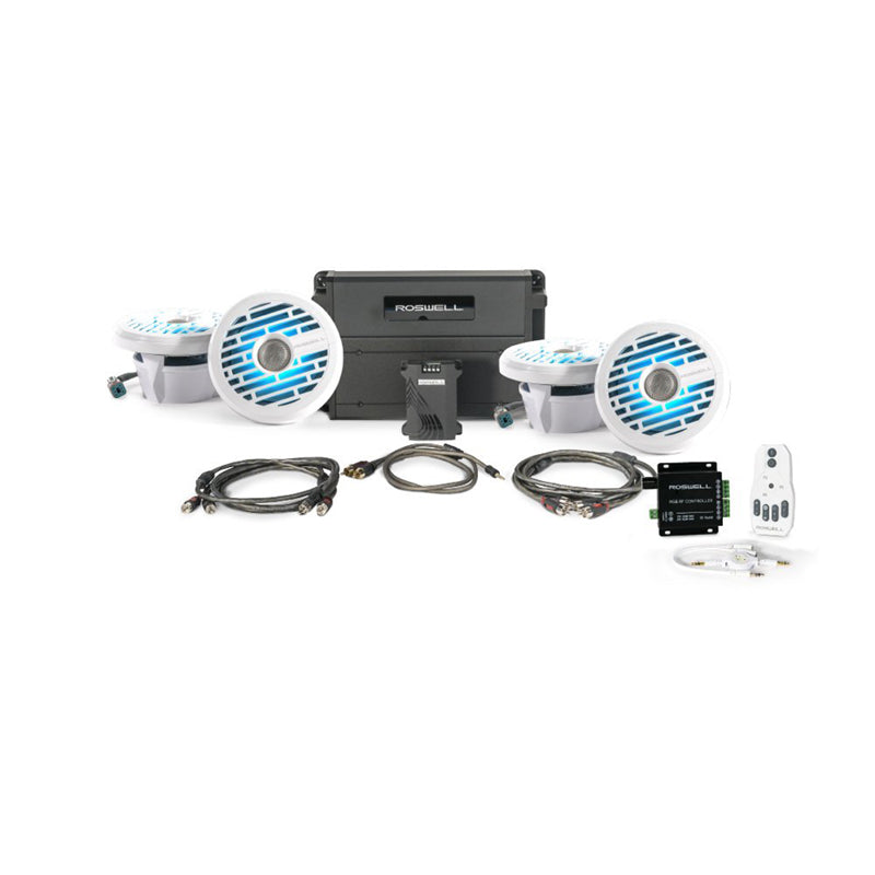 Roswell Marine R1 Marine Audio Package W/ RGB Remote &amp; Controller