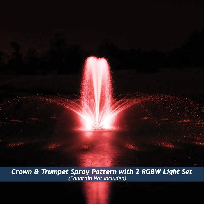 Airmax RGBW Color-Changing LED Fountain Set, Red is shown.
