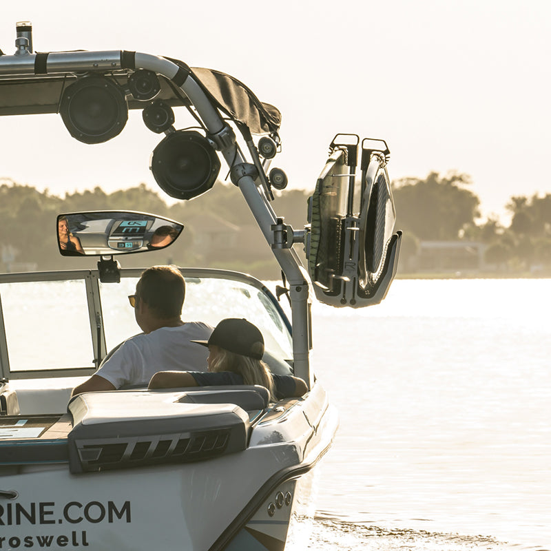 Roswell Marine Board Rack Triton II attached to the boat