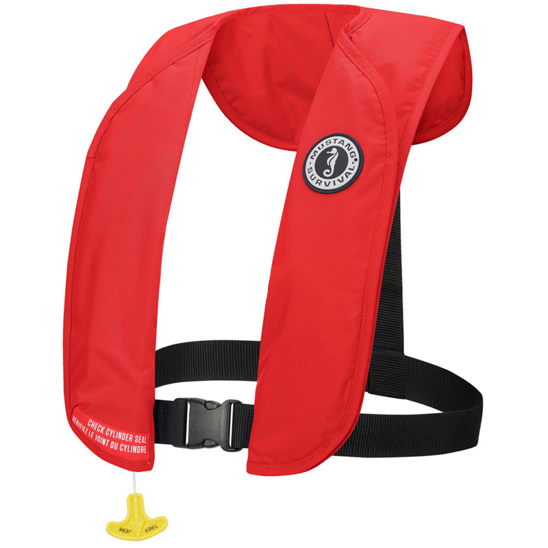 This is the Red variation of the Mustang Survival MIT 70 Manual Inflatable PFD.
